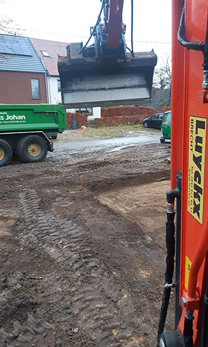 uitgraven van opritten en parkings