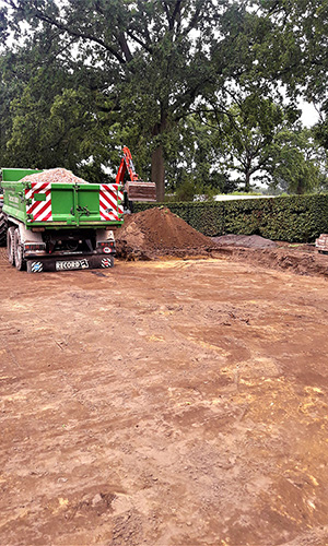 uitgraven van opritten en parkings