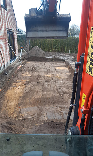 uitgraven van opritten en parkings