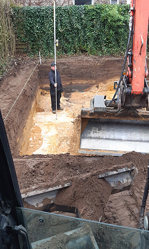 uitgraven zwembaden en poolhouses